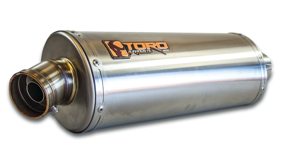 Toro Oval Exhaust With The Brushed Stainless Steel Finsih And Spout Cap